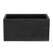 Vaso per piante in fibra di argilla nera 60 x 29 x 30 cm Fioriera rettangolare per interni ed esterni