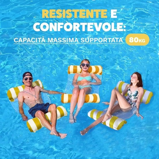 Hangmat per immersione 130 x 70 cm opzionabile per piscine in PVC.