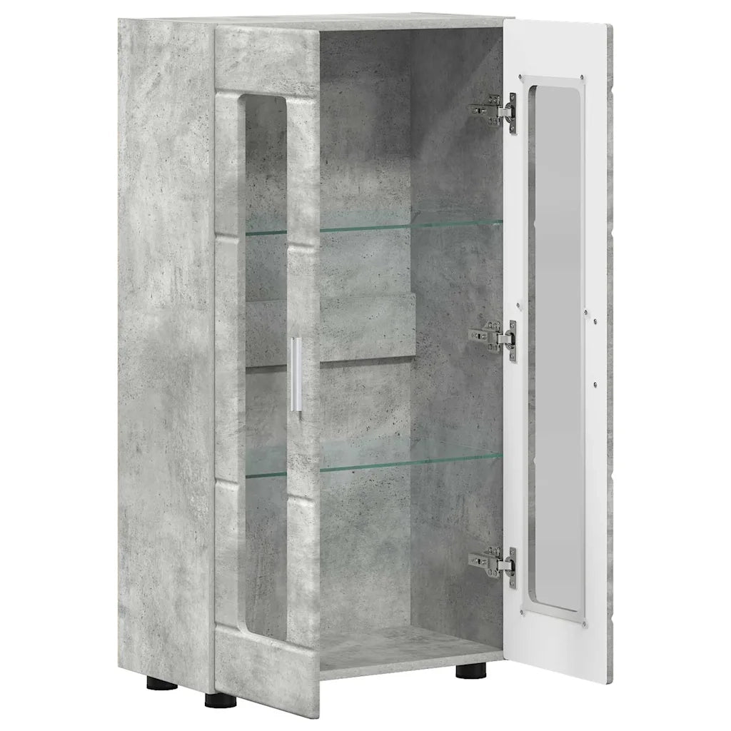 Credenza con porta FLORIN Grigio cemento 55,5 x 29 x 100 cm