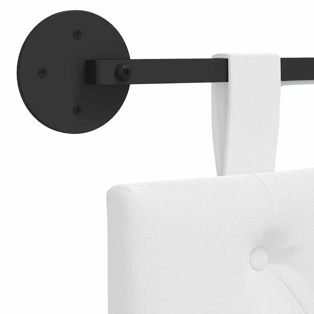 Testiera sospesa Con luce LED Bianco Tessuto
