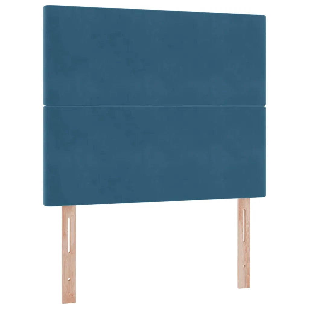 Letto con contenitore e LED Blu Scuro 120 x 200 cm Velluto 3372601