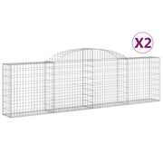 Cesti Gabbioni ad Arco 2 pz 300x30x80/100 cm Ferro Zincato