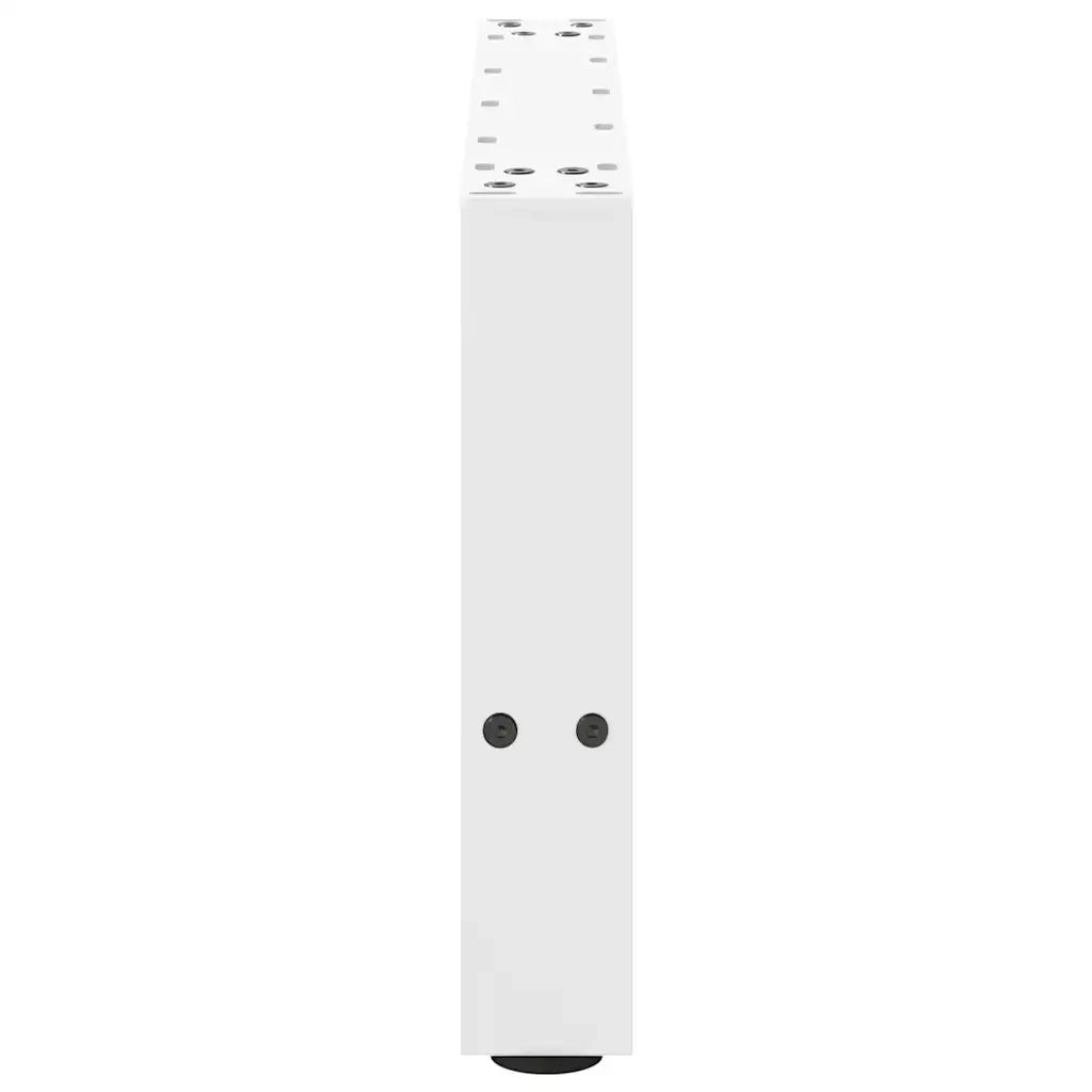 Gambe per Tavolino da Caff¨¨ Bianche 2 pz-Set di 2 Gamba per Tavolo 50x(30-31) cm Acciaio