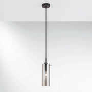 LAMPADARIO MAGIC E27 D.10XH150CM NERO/FUME'