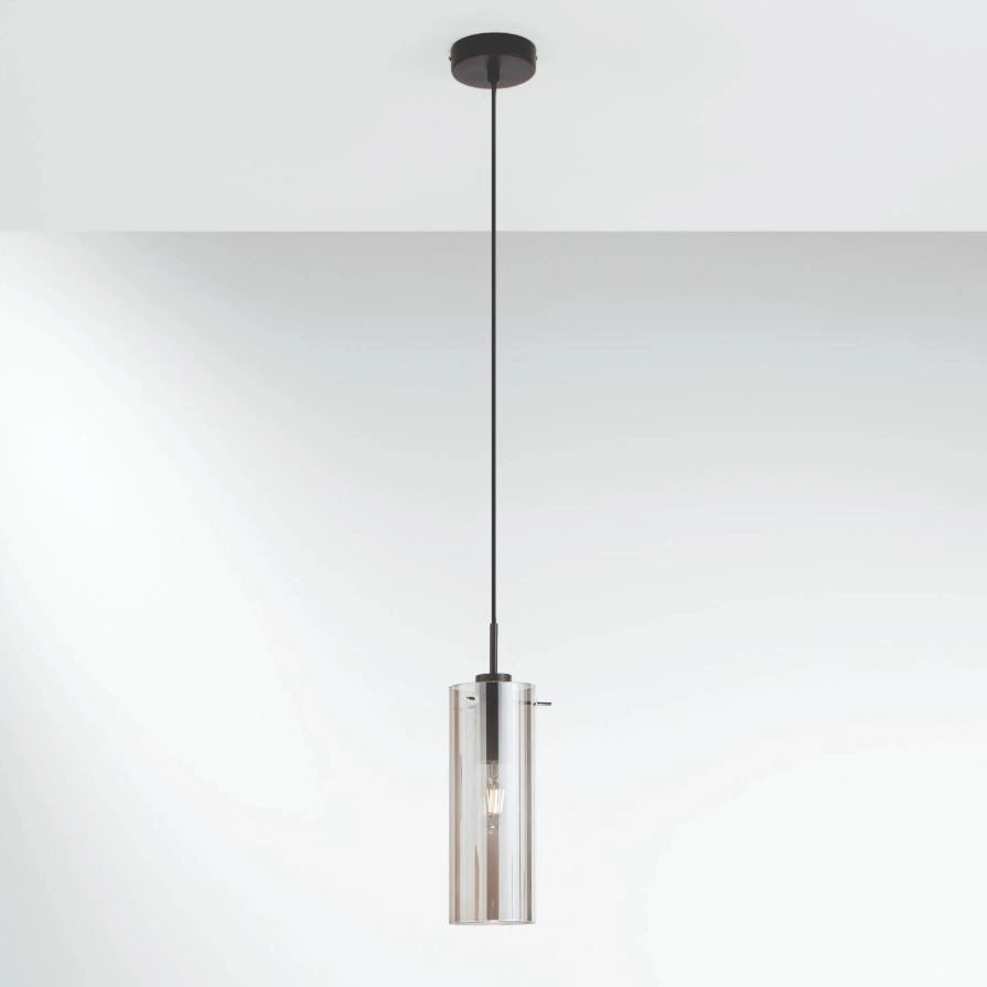 LAMPADARIO MAGIC E27 D.10XH150CM NERO/FUME'