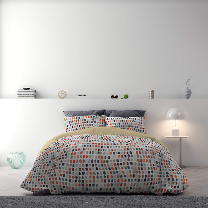 Copripiumino Matrimoniale Double Face con Federe Stampato Sketch