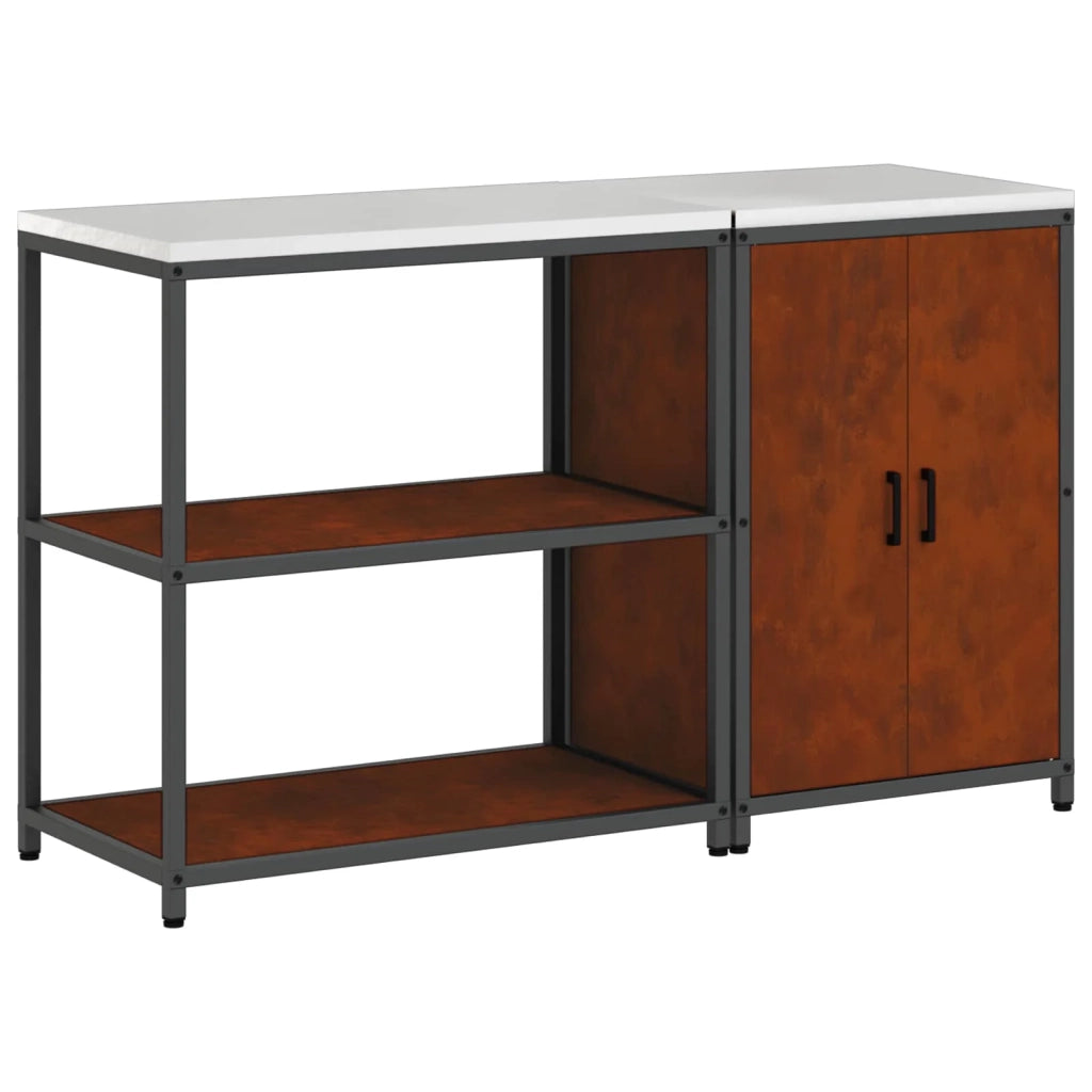 Set di Stoccaggio per Cucina con lo scaffale 2 pcs Ruggine 3392665