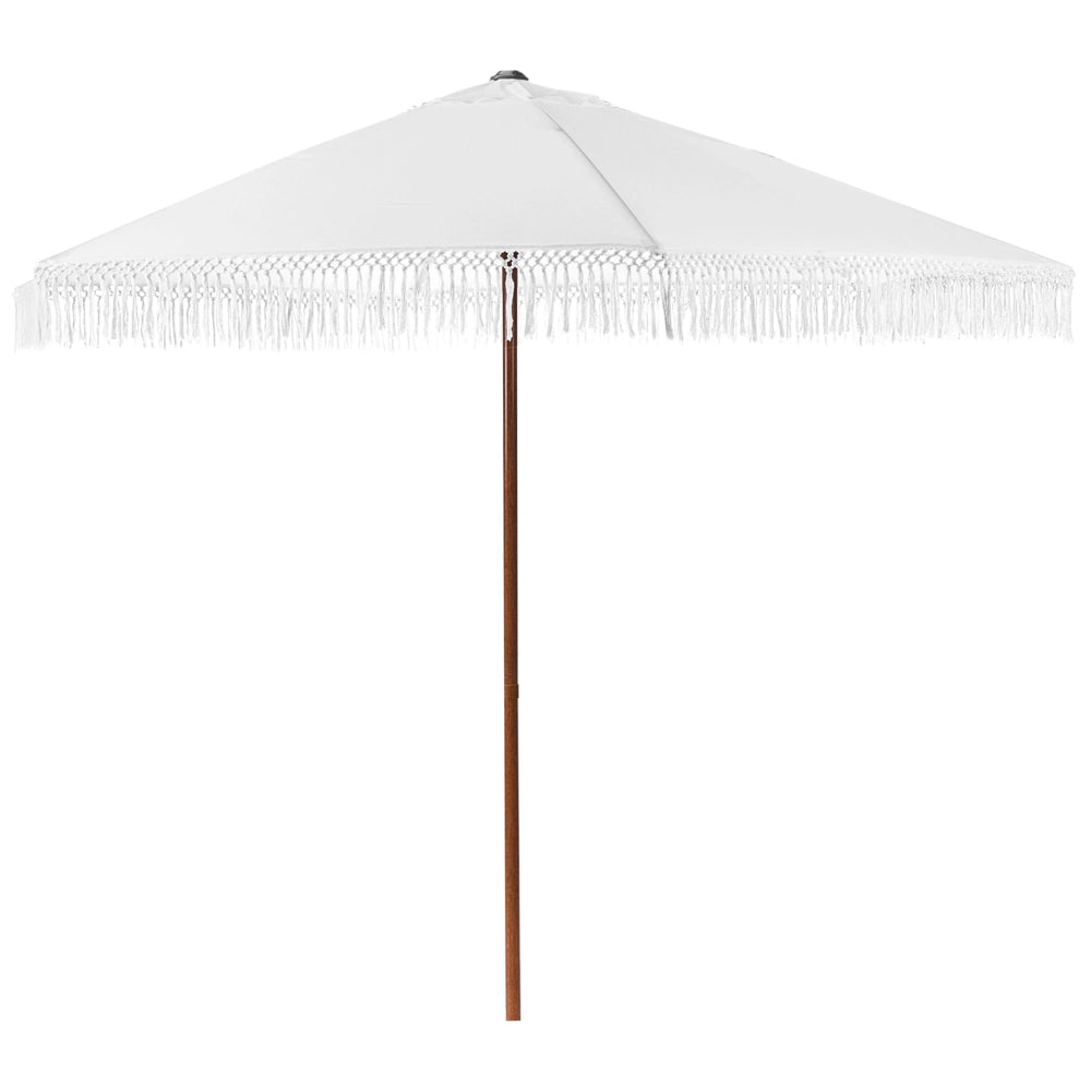 Ombrellone da giardino ⌀ 258 cm palo in alluminio bianco tessuto esterno Elegante e moderno
