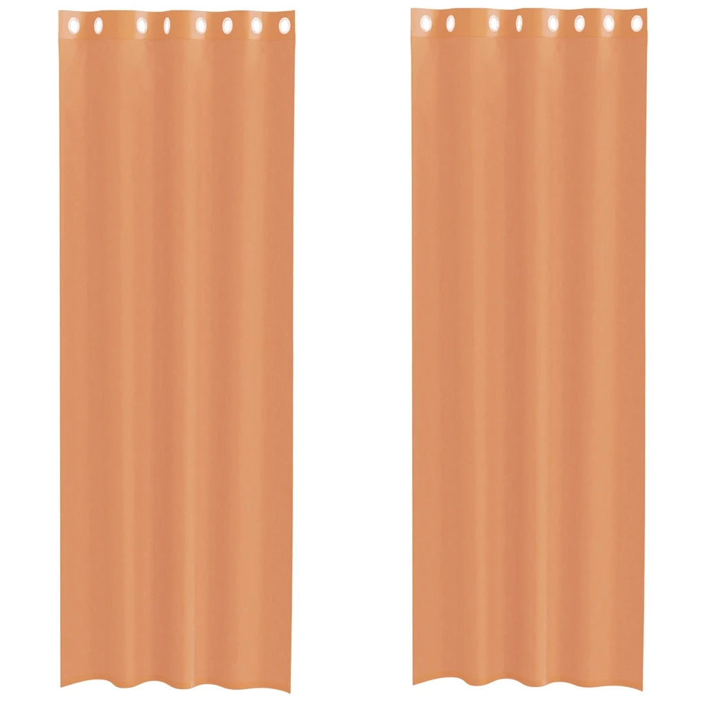 Tende in Voile con Occhielli 2 pz Terracotta 4102142
