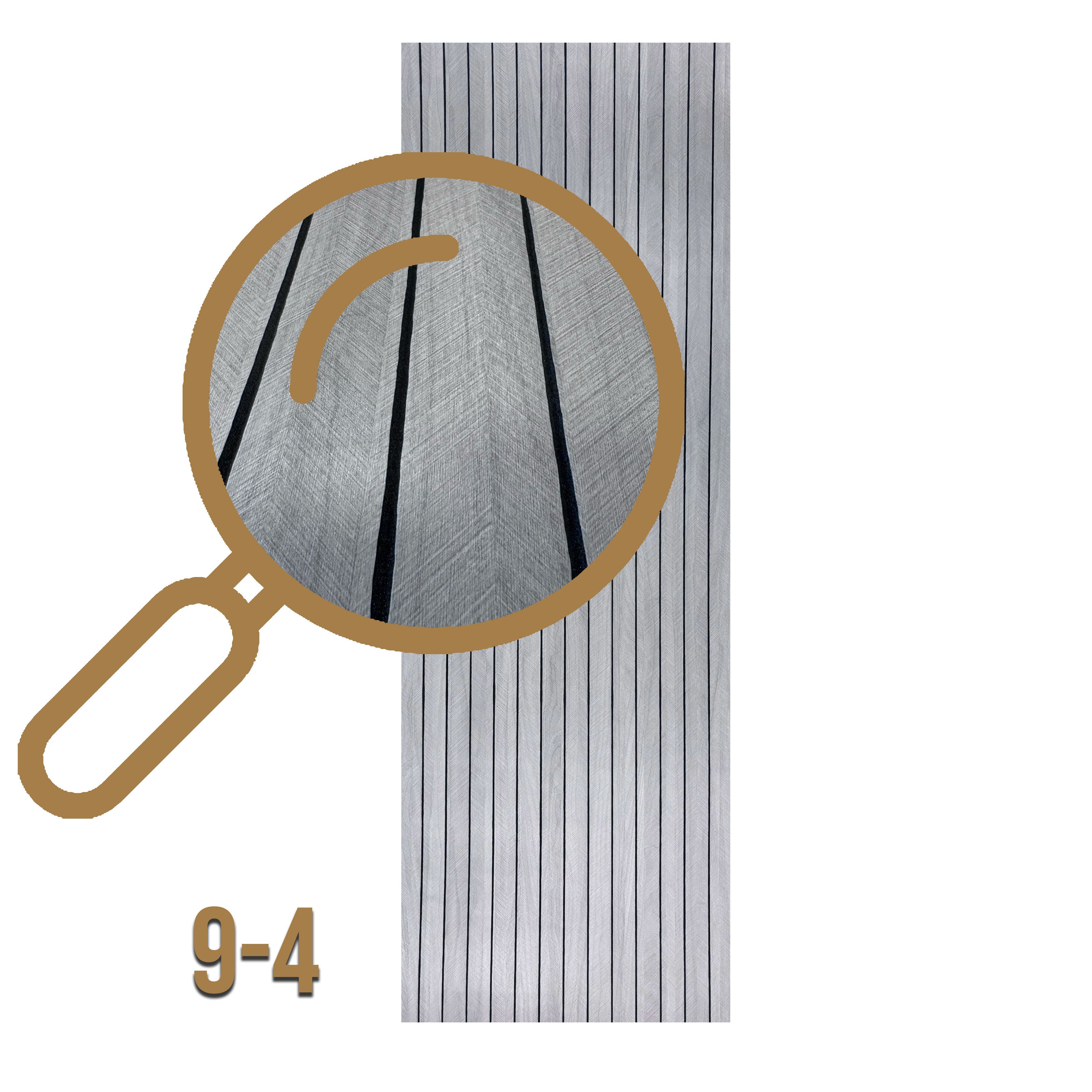 Rotolo Pannello ACUSTICO (1,8mq) a Lamelli AUTOADESIVO in PET rivestito in PVC - mis. 2,8x600x3000mm Vari Decori - 9-4