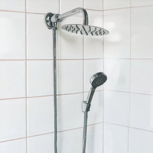 Kit doccia deviatore con doccetta, soffione 20 cm e braccio 30 cm