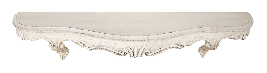 Biscottini MENSOLA A MURO IN LEGNO FINITURA BIANCO ANTICATO L59XPR13XH14 cm Made in Italy