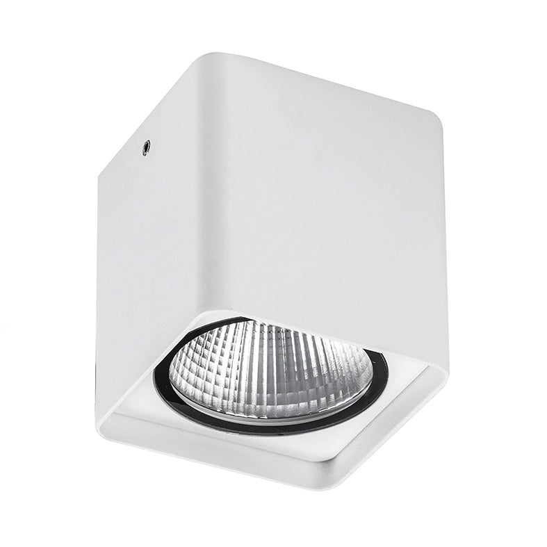 KUBA Downlight a Plafone Quadrato Bianco 20W LED 3000K IP65 - Plafoniera da Esterno in Alluminio ad Alta Resistenza - Rossini Illuminazione