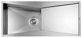 CM 012869.X2.01.2033 SPACE Lavello da incasso 1 vasca con gocciolatoio reversibile 2 fori Acciaio inox satinato (116x52x19 cm) colore Inox satinato