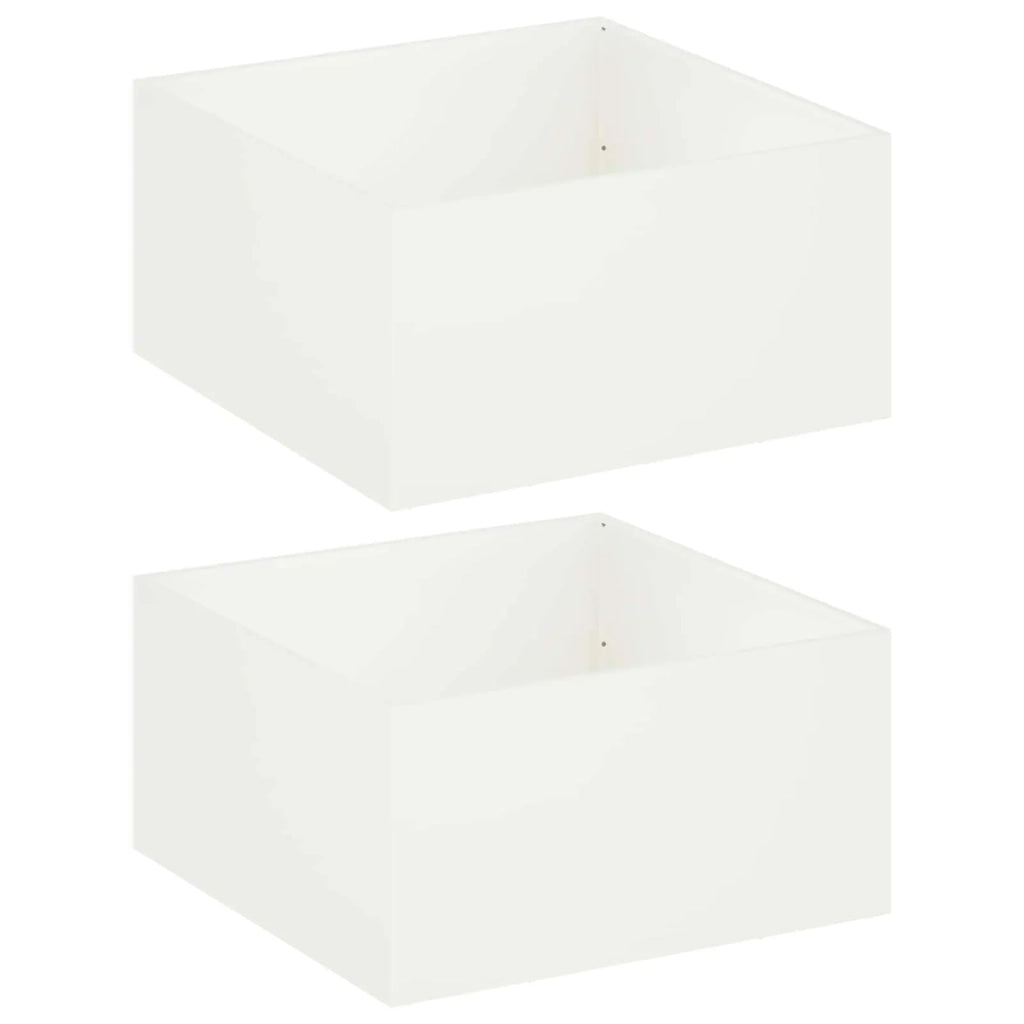 Vaso da giardino 2 pz Bianco 100 x 100 x 40 cm 8005123