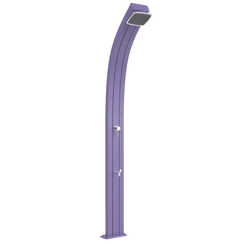 Doccia Solare Spring In Alluminio 30 Litri Con Lavapiedi Colore Viola  Cv-A120/4005