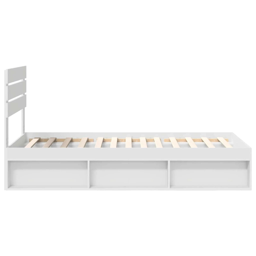Struttura del letto Bianco 100 x 200 cm Pino massello 3411447