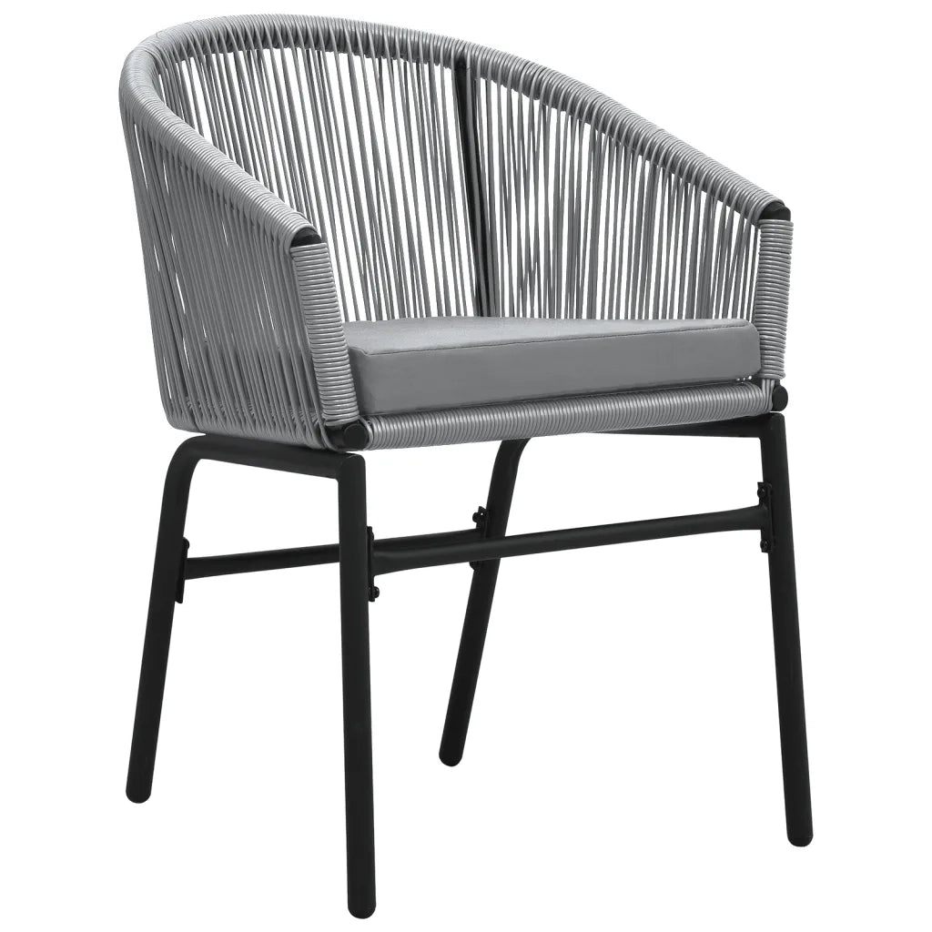 Set Mobili da Pranzo per Giardino 3 pz Grigio 3099233