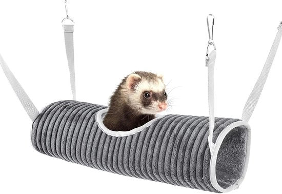 Tunnel letto per piccoli animali per cavia, scoiattolo, furetto, ratto e serpente domestico