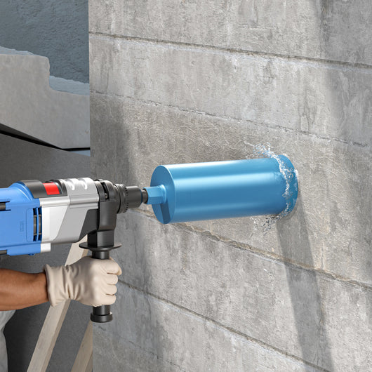 Punta diamantata per carotatrice Ø 152 mm, lunghezza 450 mm, UNC 1¼, ingranaggio a denti elicoidali, per carotaggio a umido, corona diamantata per calcestruzzo, pietra, granito