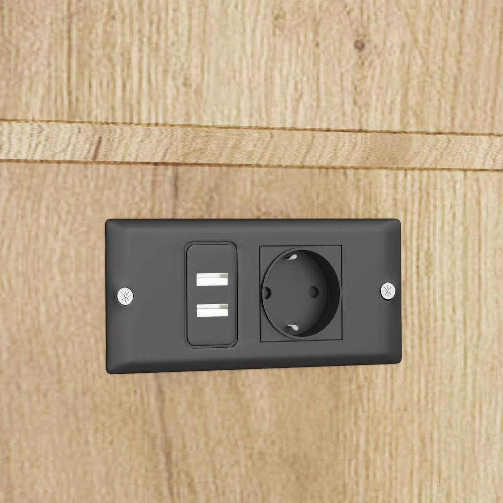 Credenza Vetrina da Cucina con Ripiani Regolabili e LED ¨C MINIMAL ¨C 185x100x40 cm