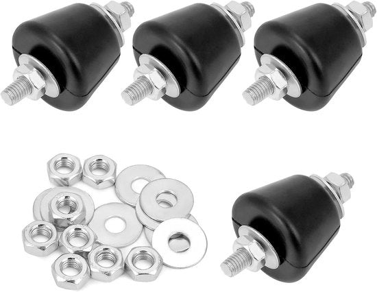 Sistemi di assorbimento vibrazioni per climatizzatori - 4 pezzi - M8 rulli in gomma, supporto shock - assorbitori vibrazioni per climatizzatori - 102 caratteri.