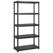 Scaffale a 5 Ripiani Nero 274,5x45,7x185 cm in Plastica CFW6412999