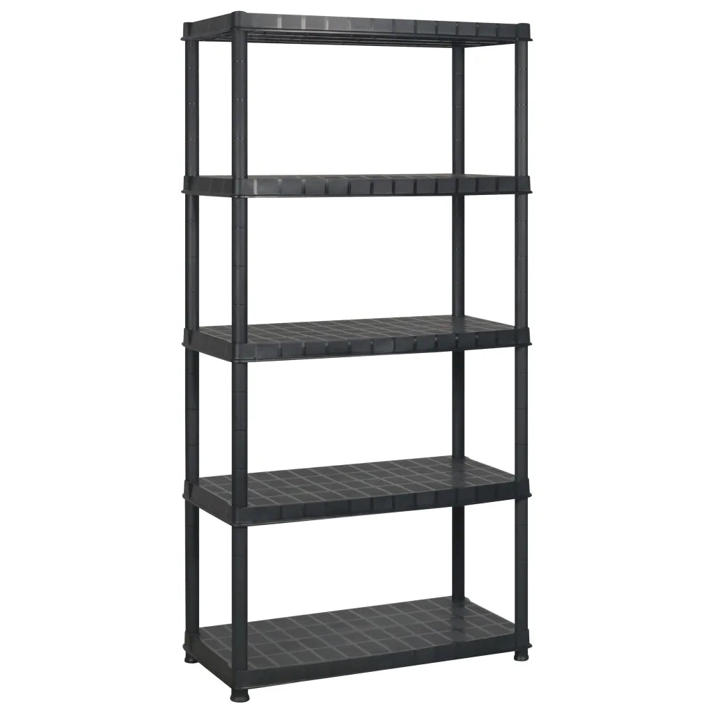 Scaffale a 5 Ripiani Nero 274,5x45,7x185 cm in Plastica CFW6412999