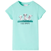 Maglietta da Bambina Menta Chiaro 128cod mxl 108739