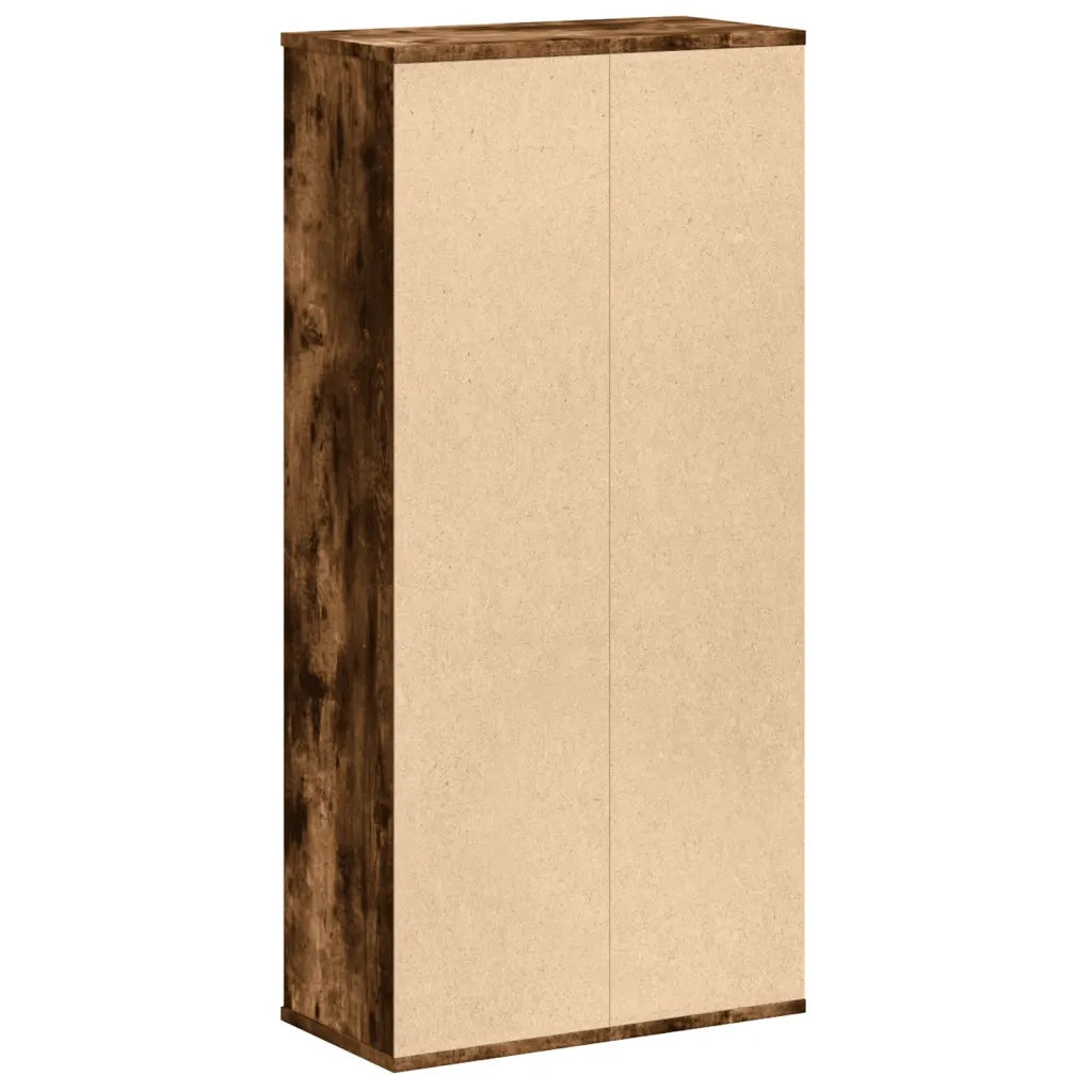 Libreria-Scaffale per Libri-Mobile di Stoccaggio Rovere Fumo 50x25x105 cm in Legno Multistrato