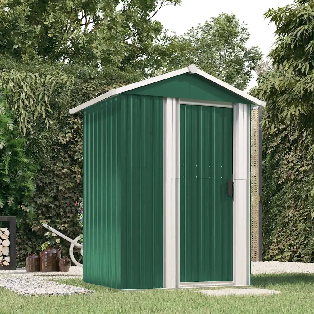 Capanno da Giardino Verde 126x97,5x177 cm Acciaio Zincato 316233
