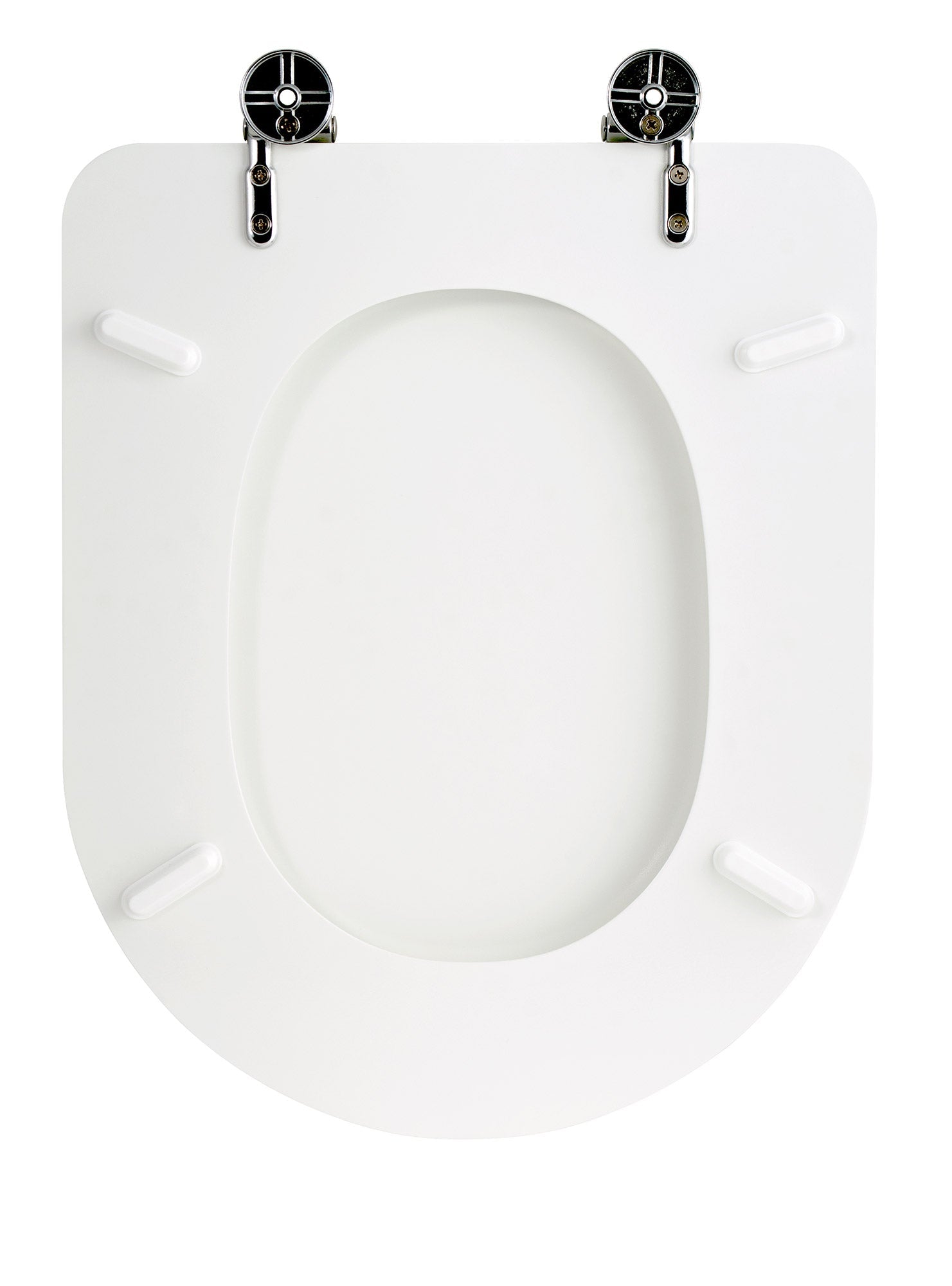 Copriwater Universale 35,3x2,9x43,3 cm in MDF Cerniere in Metallo Cromato Alpina Bianco Lucido