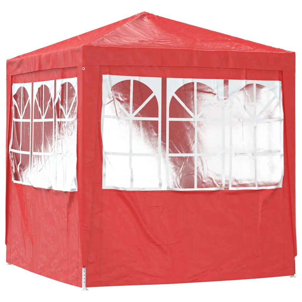 Tenda Party-Tenda da festa Rosso 200 x 200 x 240 cm PE e Acciaio