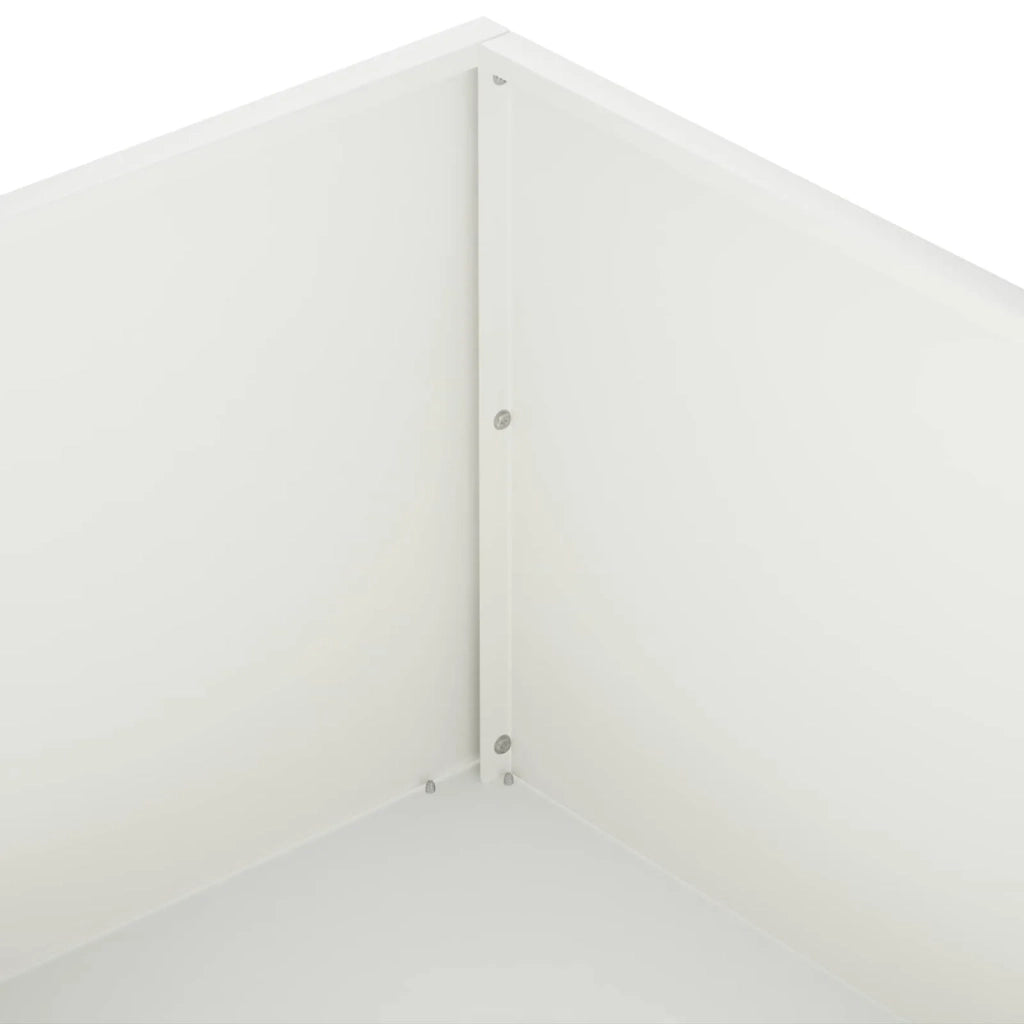 Vaso da giardino 2 pz Bianco 40 x 40 x 20 cm 8004983