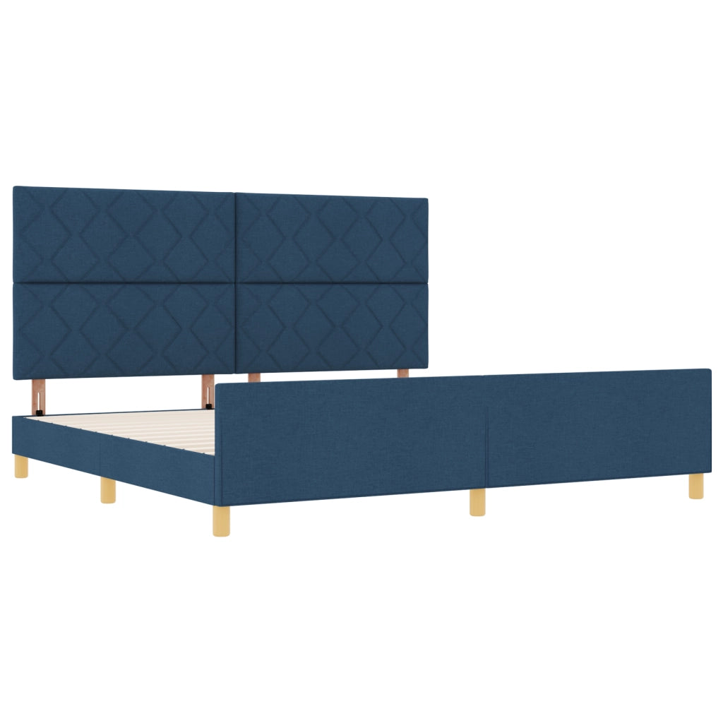 Letto Blu 200x200 cm in Tessuto