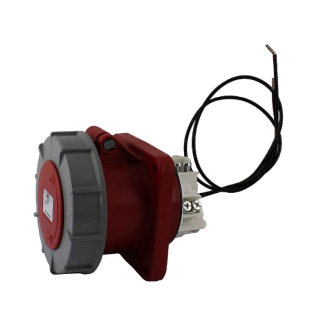 Presa Dritta 63A 3P+N+T 380V IP67 + Pulsante Test PCE