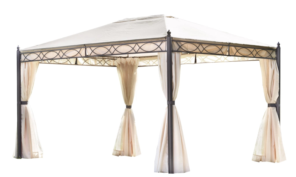Cheonda - Gazebo oregon in ferro 3X4 con tende laterali Greenwod