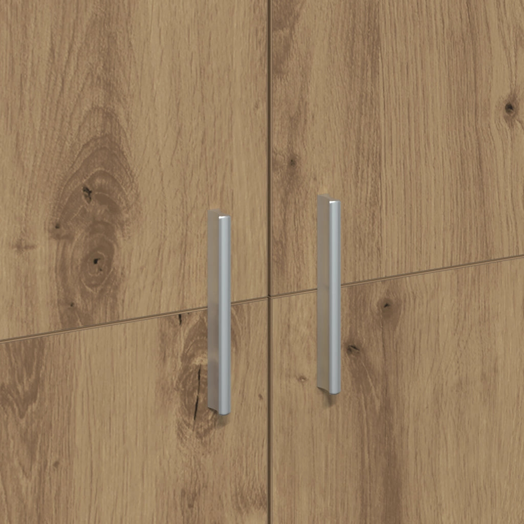 Highboard in Rovere Artigianale 80x35x180 cm in Legno Ingegnerizzato