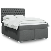 Giroletto a Molle con Materasso Grigio Scuro 160x200 cm Tessuto 3290547