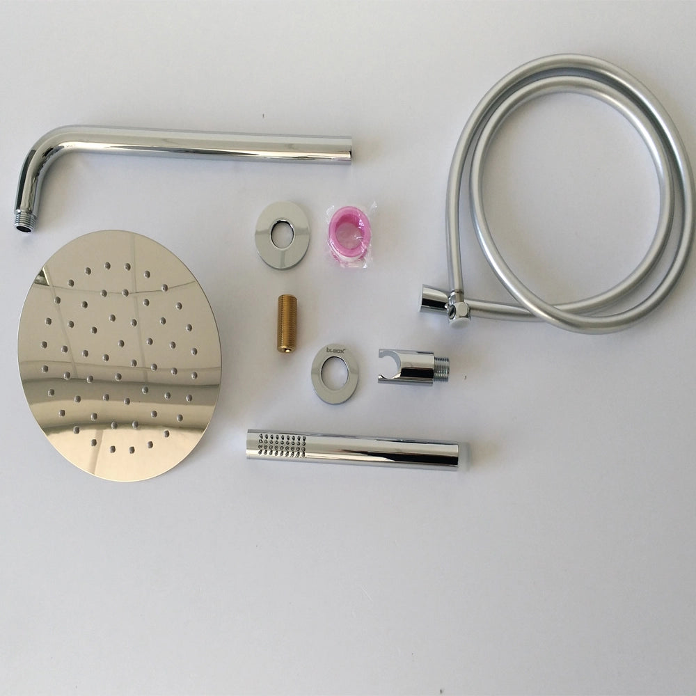 Ogomondo kit doccia tondo 1 completo di soffione doccetta e miscelatore con deviatore slim