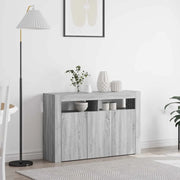 Credenza-Buffet-Armadio da cucina Grigio Sonoma 116 x 30 x 75 cm Legno multistrato