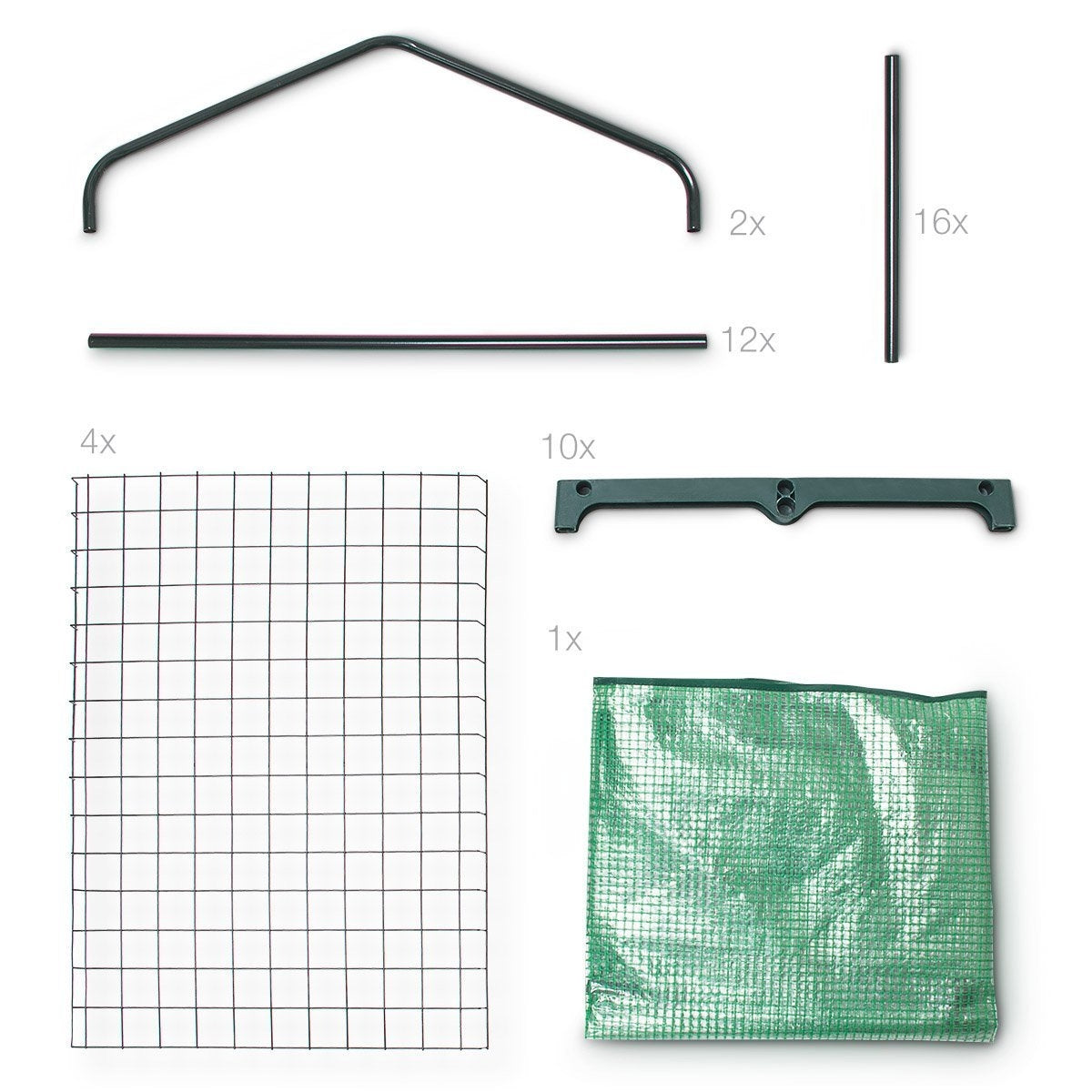 Serra da giardino in metallo 70 x 160 x 50 cm pianta da giardinaggio in plastica 1613004