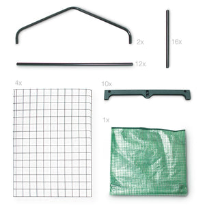 Serra da giardino in metallo 70 x 160 x 50 cm pianta da giardinaggio in plastica 1613004