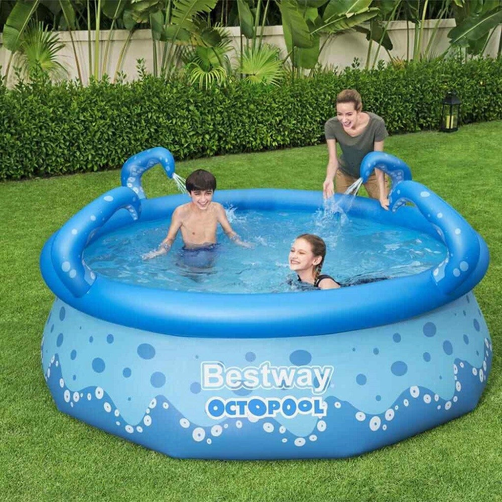 Trade Shop - Piscina Gonfiabile Easy Set Octopool 274x76 Cm Con Spruzzatori Fuori Terra 57397 -