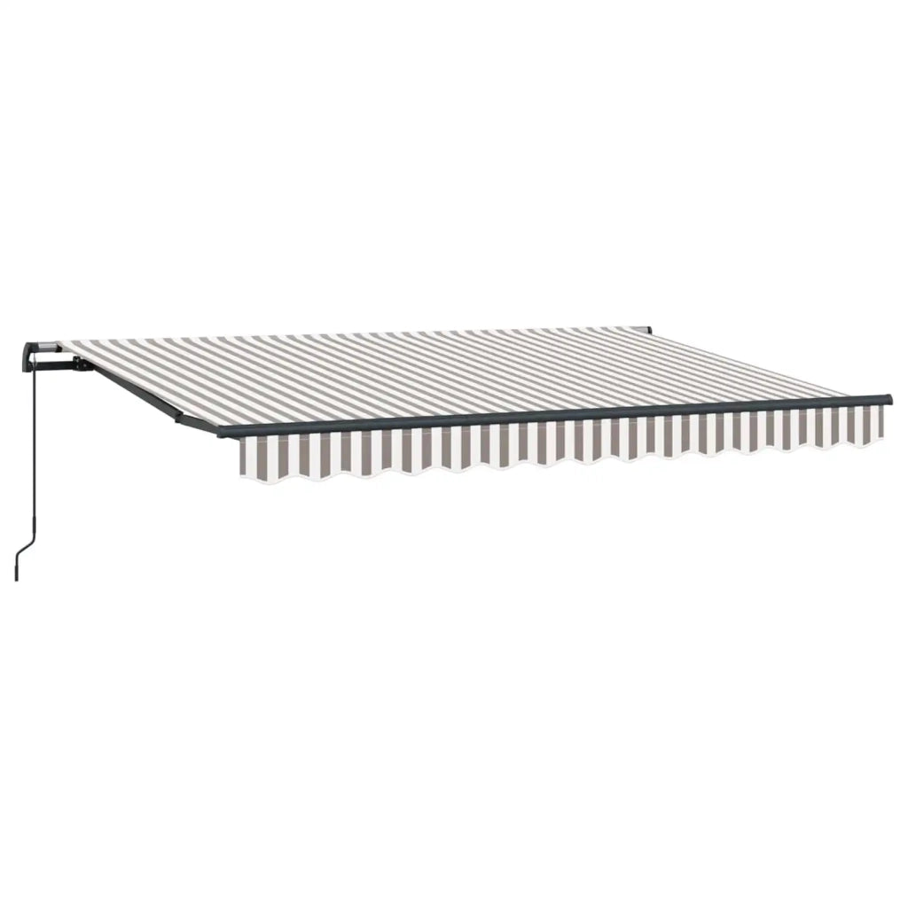 Tenda retrattile Grigio chiaro e bianco 500 × 350 cm 3426429
