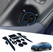 Accessori per Toyota C-HR ZYX10/NGX 50 Serie 2016-2023, mazzetta antislip per console centrale, supporto braccio in gomma, contenitore per bicchieri, mazzetta antislip per porta, mazzetta antislip per vano porta