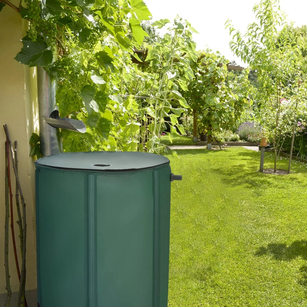 Bidone per la Raccolta dell'Acqua Piovana, Serbatoio Cisterna Raccolta Acqua, con Rubinetto, 200L