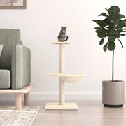 Albero per Gatti con Tiragraffi in Sisal Crema 72 cm