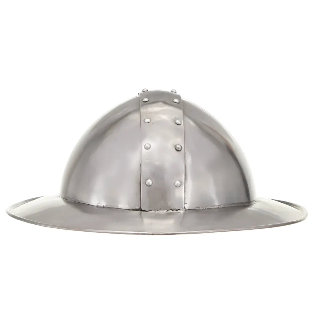 Elmo da Cavaliere Medievale Antico LARP in Acciaio Argento 286213