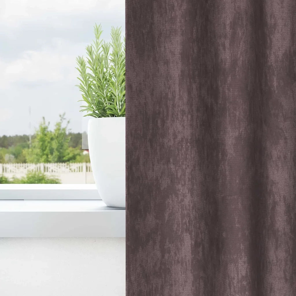Tende in Velluto con tende 2 pcs Marrone 245 x 140 cm Velluto 4107661